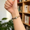 December 30th of the zodiac year, the Year of the Horse, 999 pure silver Good luck smiling face couple hand-woven red rope bracelet design gift Item Picture